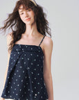 Square-Neck Floral Bow Cami