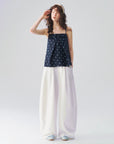 Square-Neck Floral Bow Cami