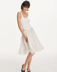 Gathered A-Line Midi Skirt