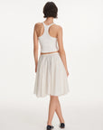 Gathered A-Line Midi Skirt