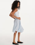 Gathered A-Line Midi Skirt