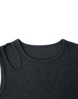 Open Seam Round Neck Tank Top