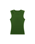 Open Seam Round Neck Tank Top