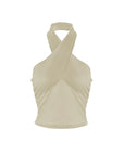 Ruched sides Cross Neck Tank Top