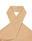 Ruched sides Cross Neck Tank Top