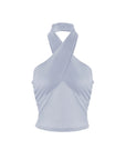 Ruched sides Cross Neck Tank Top
