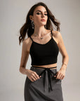 V-Neck Drawstring Tank Top