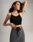 V-Neck Drawstring Tank Top