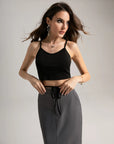 V-Neck Drawstring Tank Top