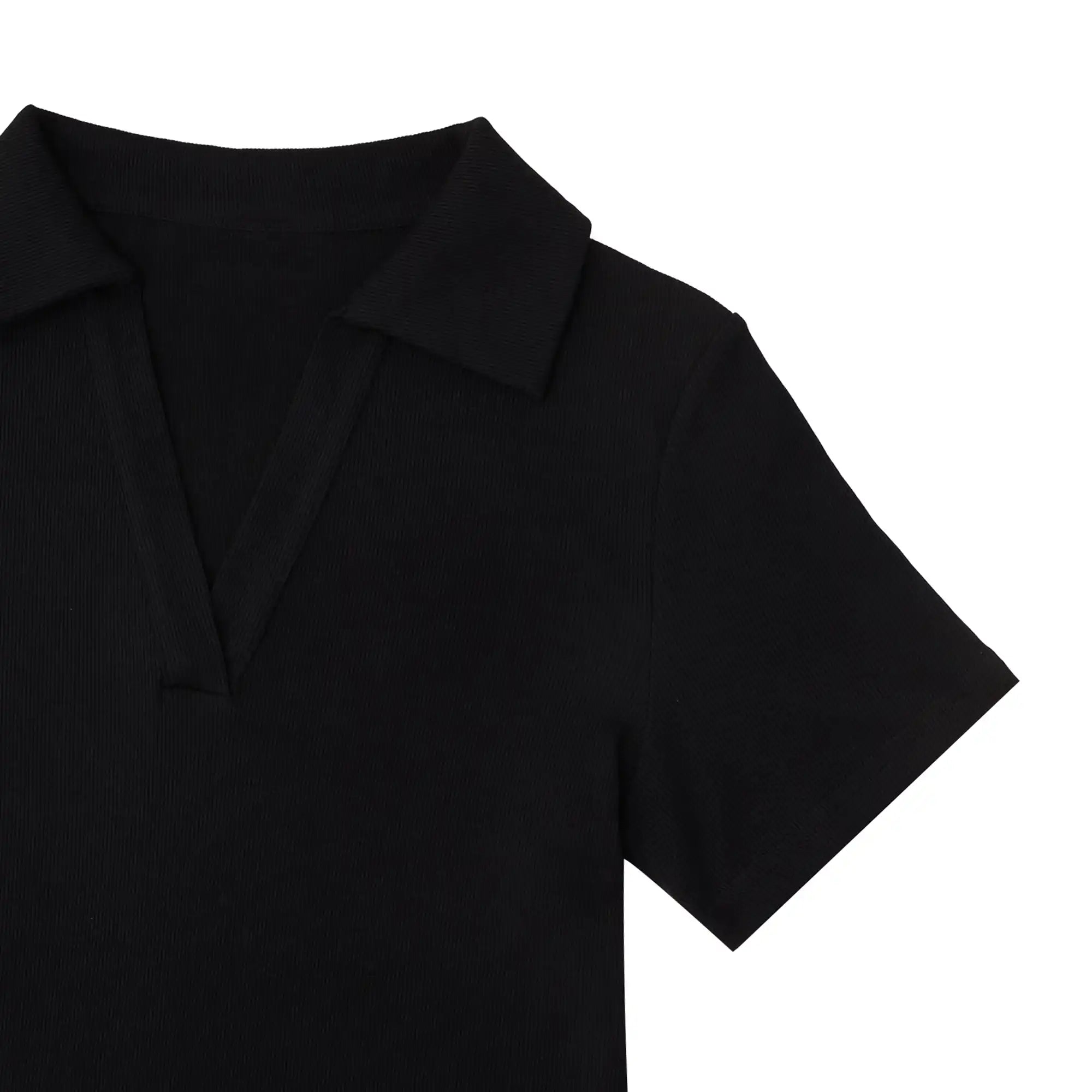 Classic Polo Collar Short Sleeve Minidress