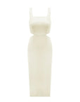 Icy Touch Square Neck Cut Out Midi Dress