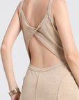 Back Hollow Slip Maxi Dress