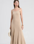 Back Hollow Slip Maxi Dress