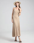 Back Hollow Slip Maxi Dress