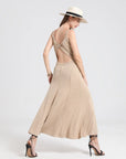 Back Hollow Slip Maxi Dress