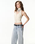 Halter Tank with Open Back