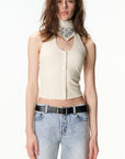 Halter Tank with Open Back