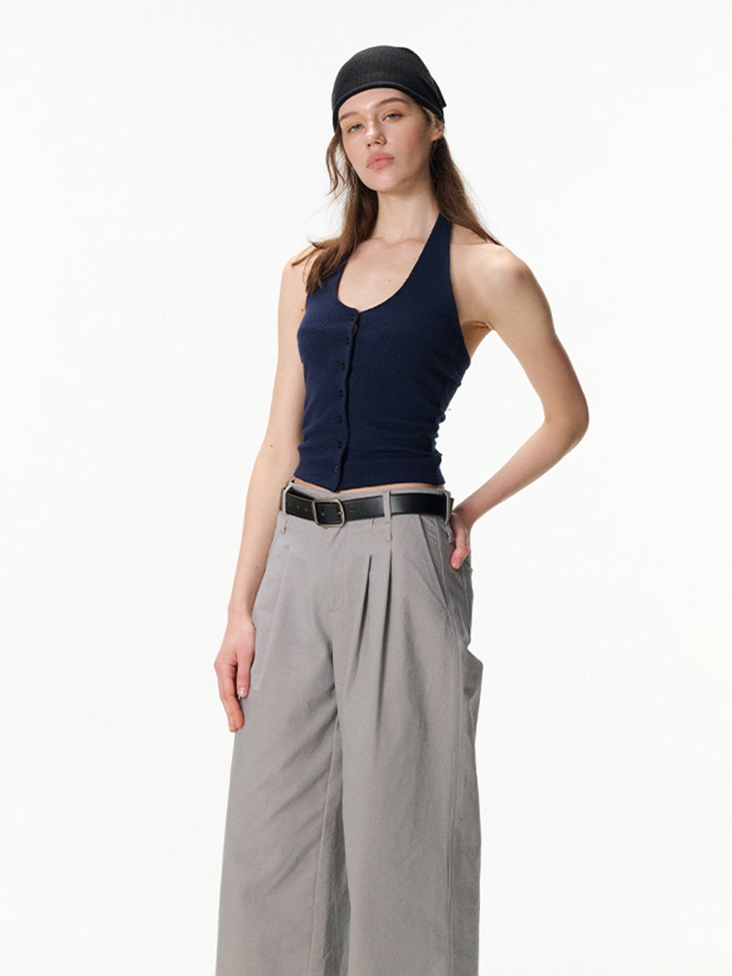 Halter Tank with Open Back