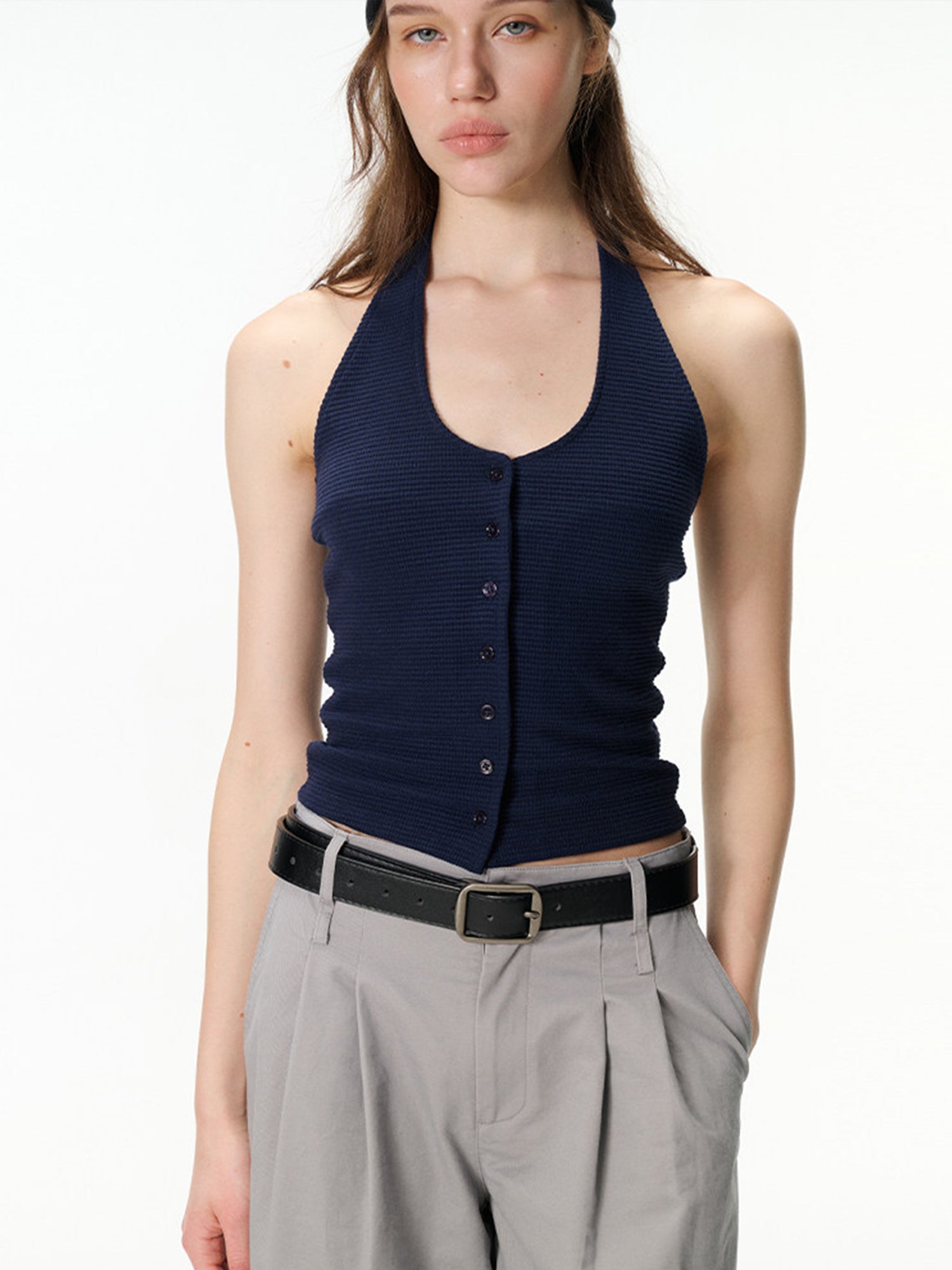 Halter Tank with Open Back