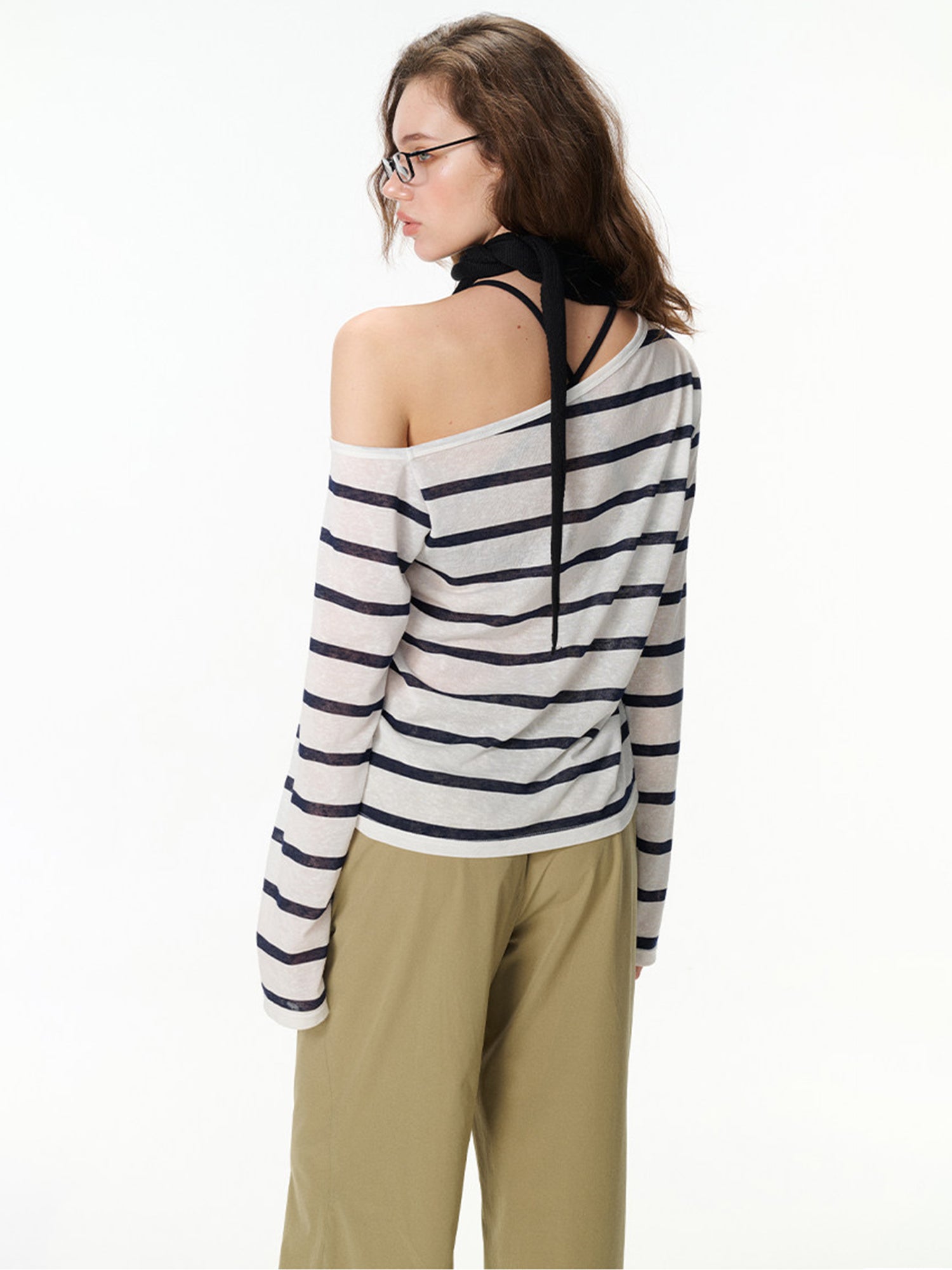 Off-Shoulder Striped Top