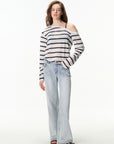 Off-Shoulder Striped Top