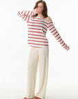 Off-Shoulder Striped Top