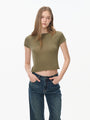 Raglan Cropped Short Sleeve Top