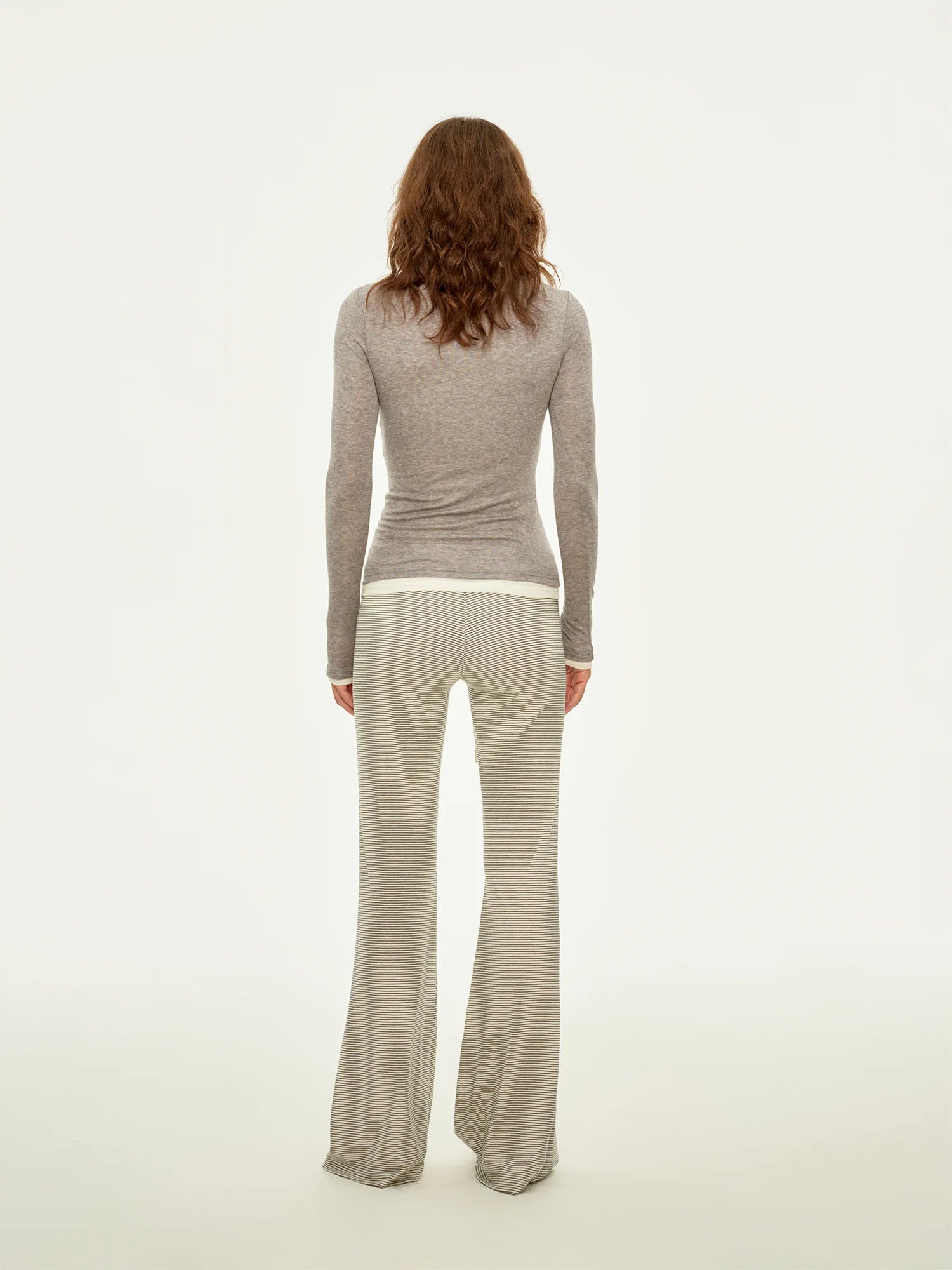 Cashmere-Touch Layered Henley Top | HAE