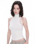 Lace Mock-Neck Tank Top