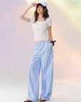 Lace-Trim Polka Dot Square-Neck Top
