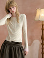 Layered-Look Boatneck Henley Top