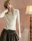 Layered-Look Boatneck Henley Top