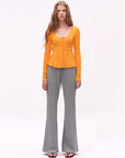 Low-Rise Drawstring Flared Sweatpants