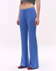 Low-Rise Drawstring Flared Sweatpants