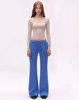 Low-Rise Drawstring Flared Sweatpants