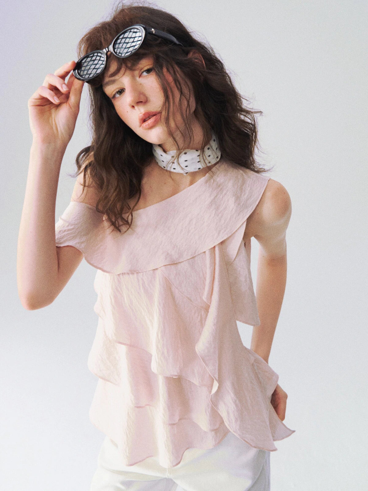 One-Shoulder Ruffle Top