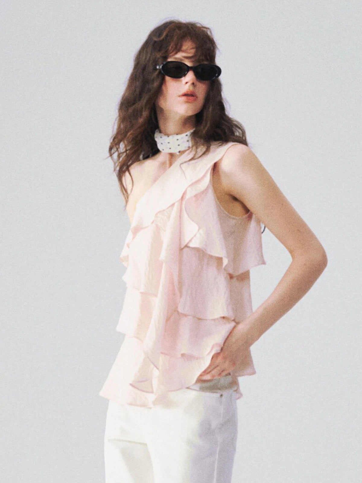 One-Shoulder Ruffle Top