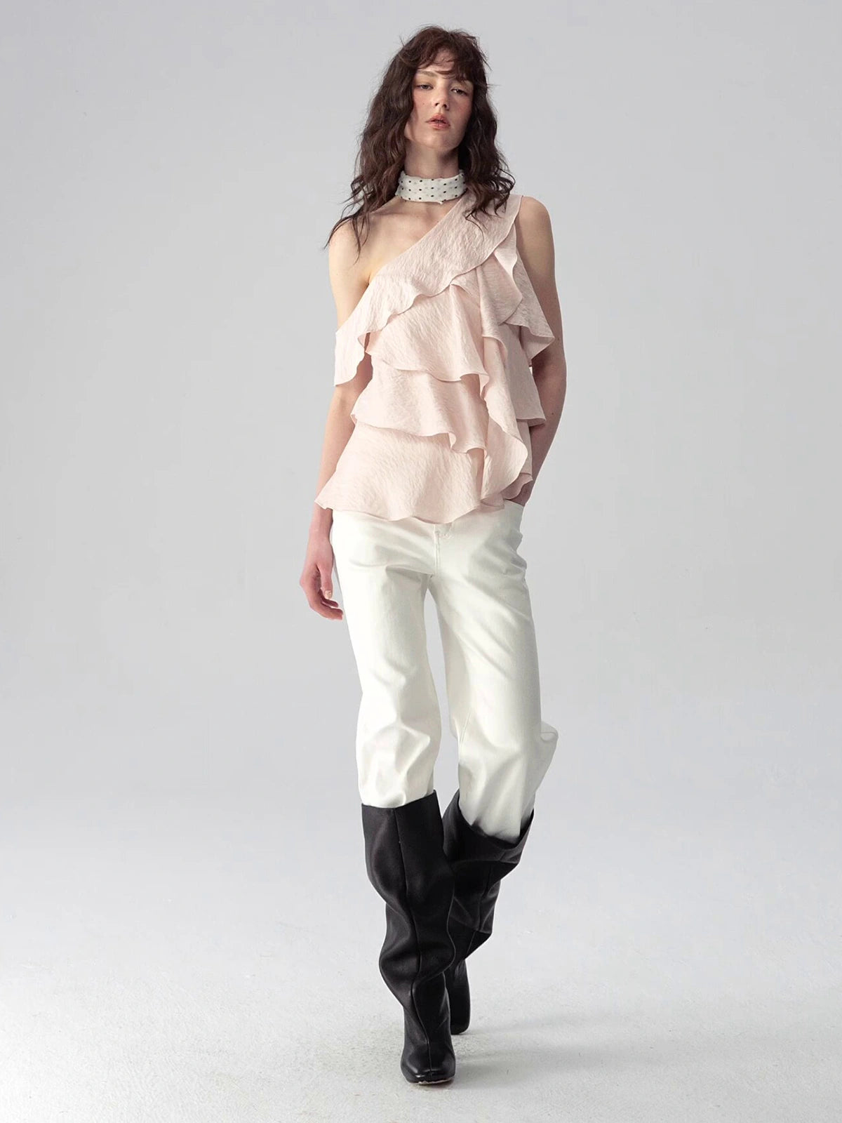 One-Shoulder Ruffle Top