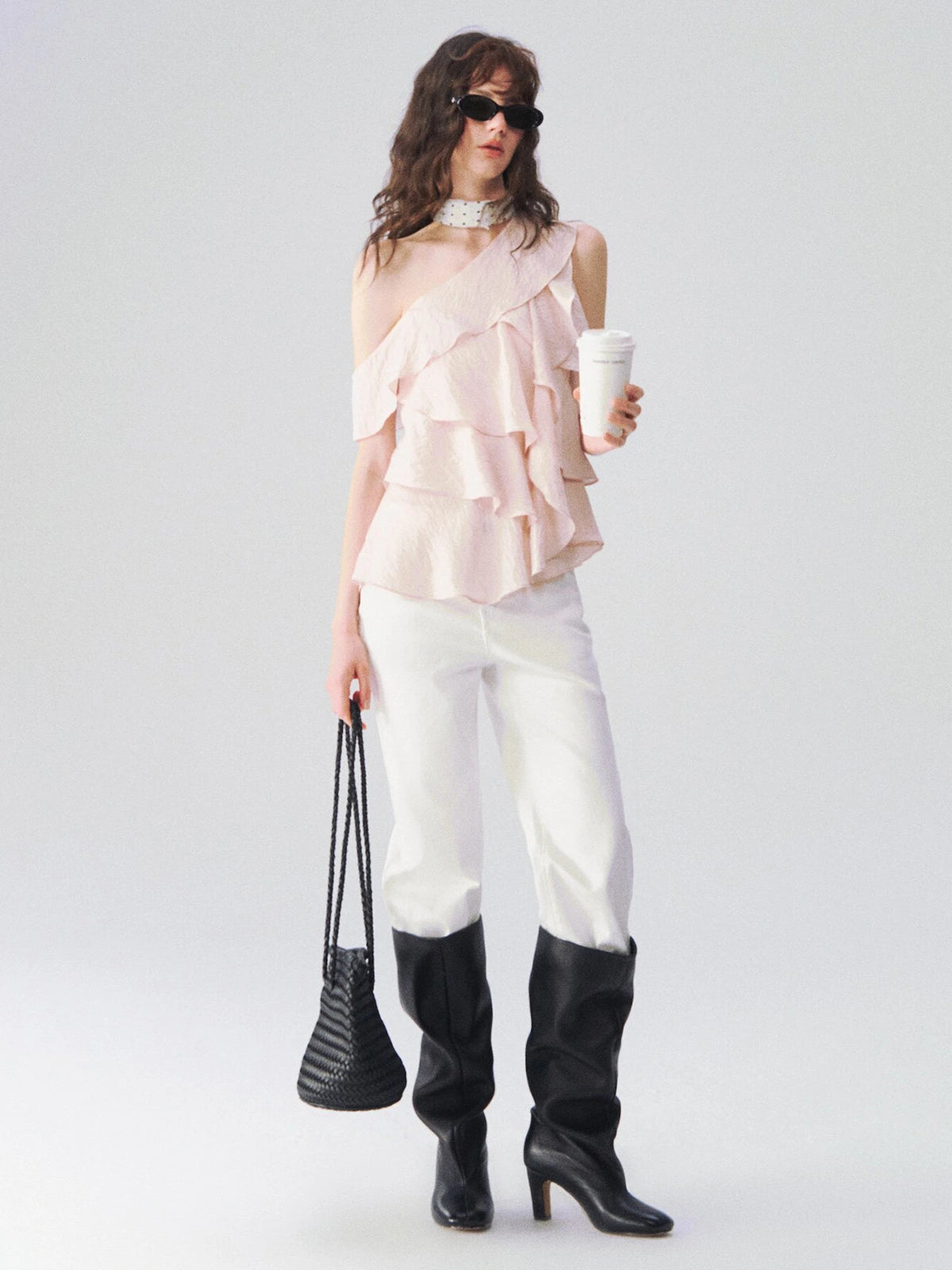 One-Shoulder Ruffle Top