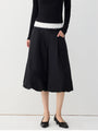 Pleated Balloon-Leg Culotte Pants
