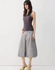 Pleated Balloon-Leg Culotte Pants