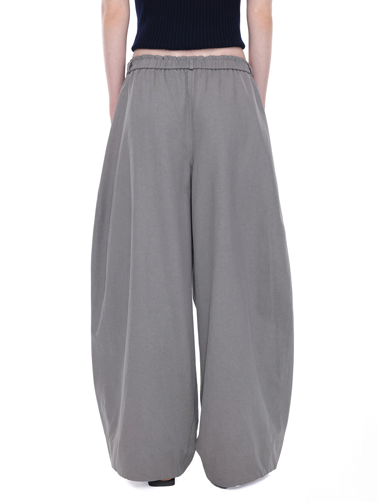 Pleated Barrel-Leg Pants