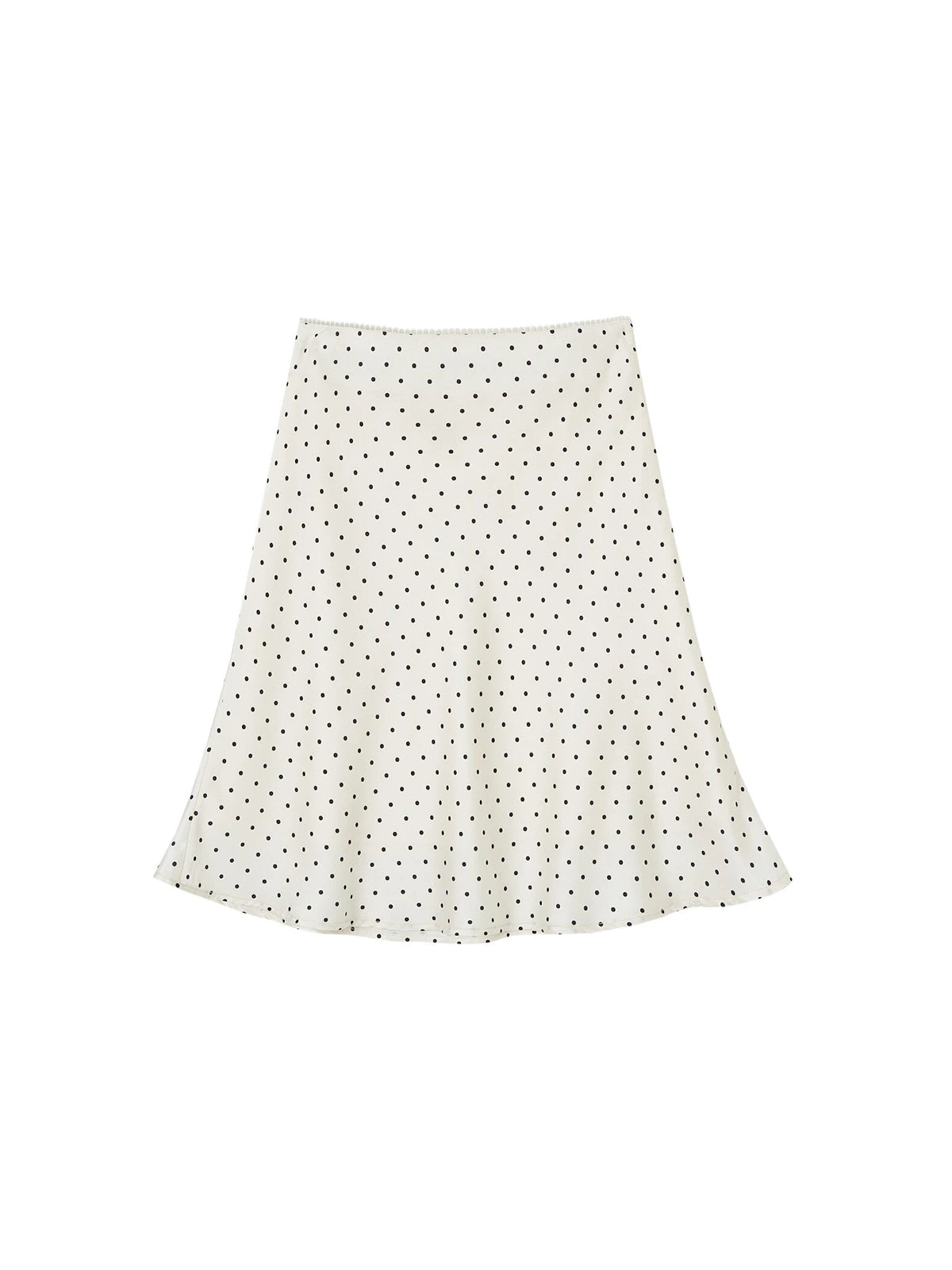 Polka Dot A-Line Midi Skirt