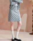 Polka Dot A-Line Mini Skirt