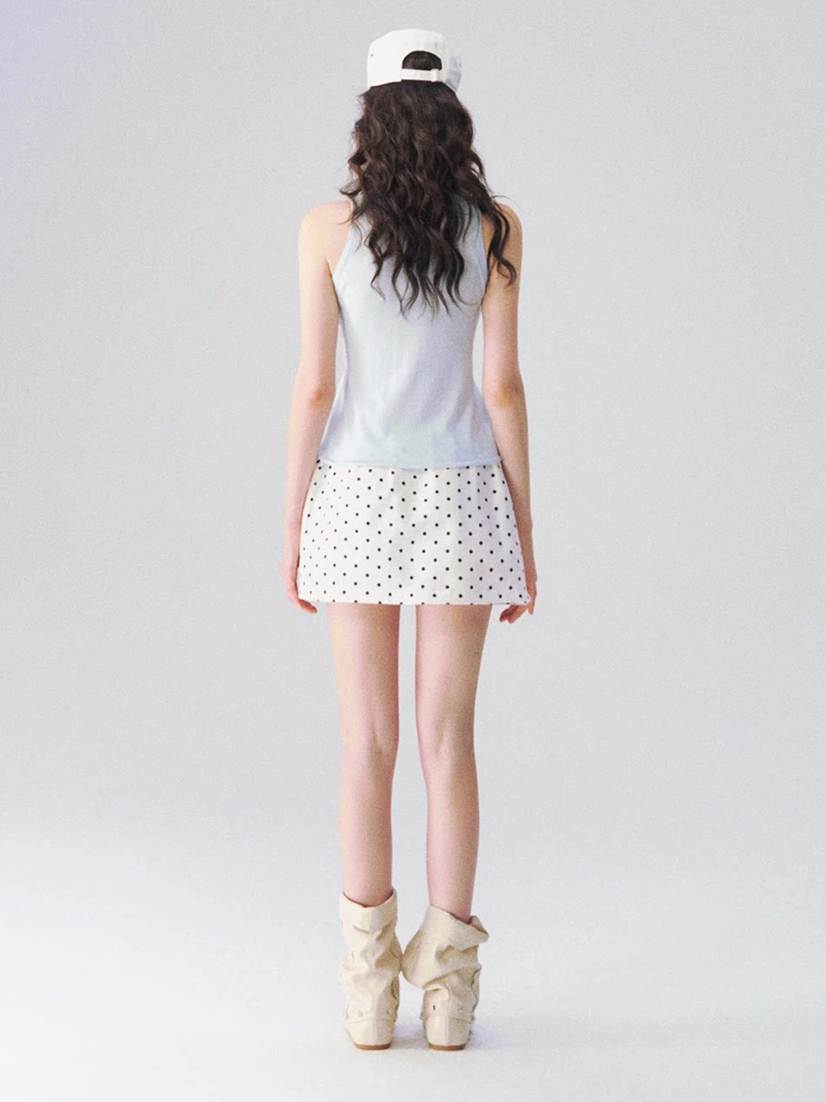 Polka Dot A-Line Skort