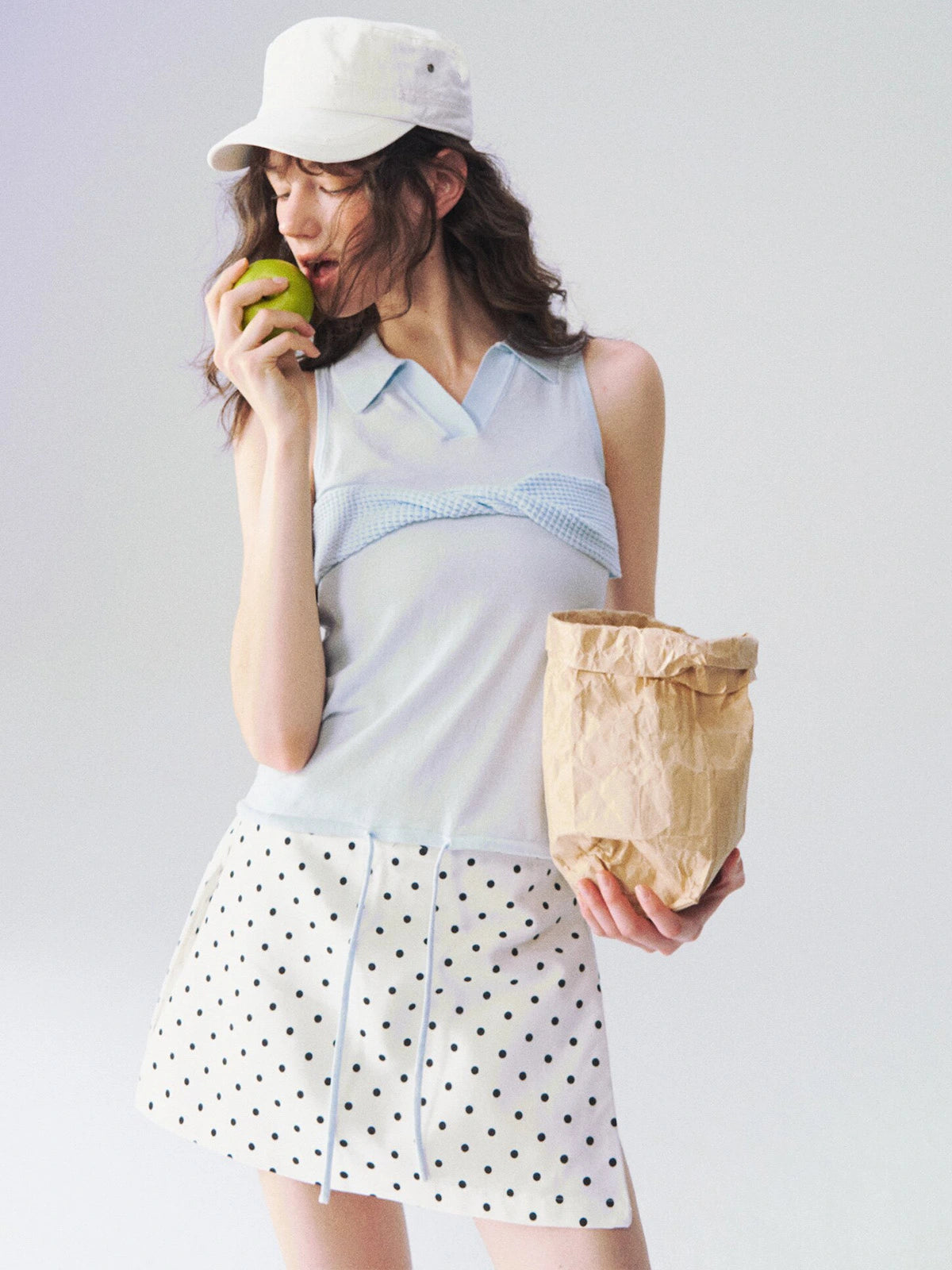 Polka Dot A-Line Skort