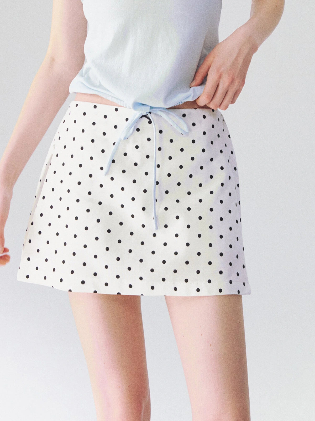 Polka Dot A-Line Skort