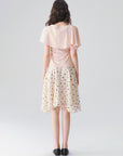 Polka Dot Tiered A-Line Skirt