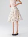 Polka Dot Tiered A-Line Skirt