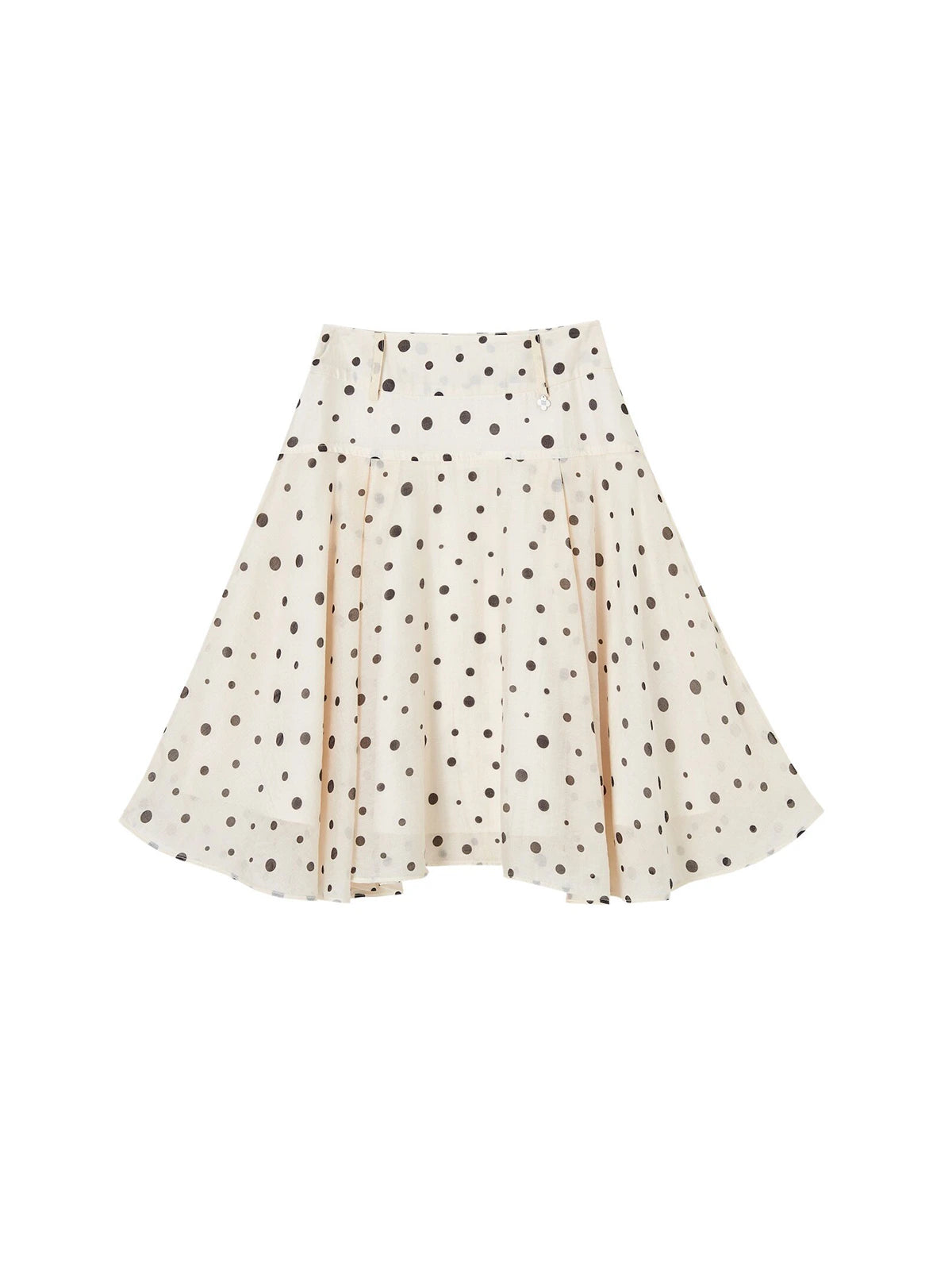 Polka Dot Tiered A-Line Skirt